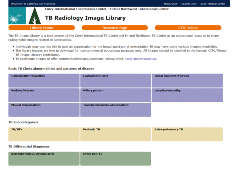 Go to Tuberculosis Radiology Image Library page